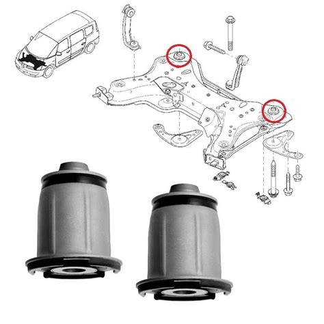 Silentblocs De Berceau Moteur Pour Renault Espace Iv Laguna Ii Trafic