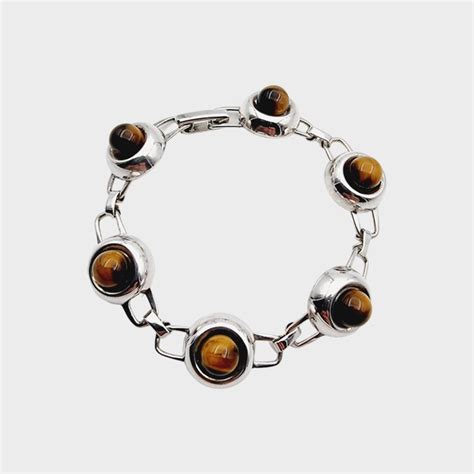 Tiger's Eye Silver - Bracelet - Catawiki