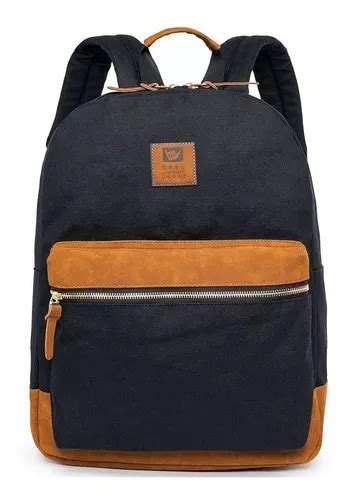 Mochila Hang Loose Tribe Para Hombre Negra Gamuza Duradera Color