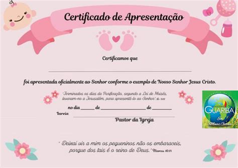 Certificado de apresentação infantil Artofit