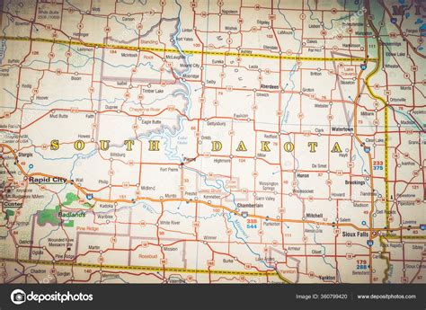 South Dakota State Map Stock Photo by ©aallm 360799420