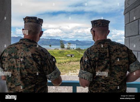 U S Marine Corps Brig Gen Robert Sofge Left Deputy Commander U S