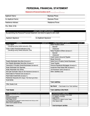 22 Printable Financial Statement Form Templates Fillable Samples In