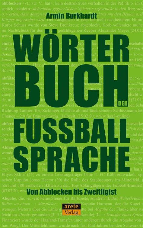 W Rterbuch Der Fu Ballsprache Von Armin Burkhardt Buch Thalia