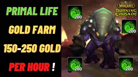 150 To 250 Gold Per Hours TBC Primal Life Farming Zangarmarsh Bog