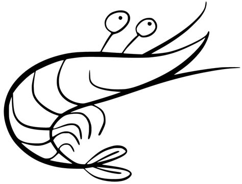 Cartoon Shrimp Coloring Page Free Printable Coloring Pages For Kids