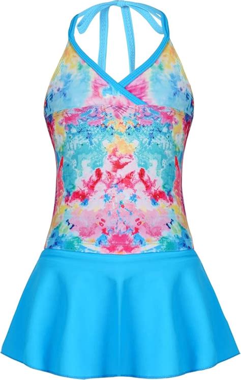 Aislor Pi Ce Maillot De Bain Enfant Fille Tankini Gilet Jupe