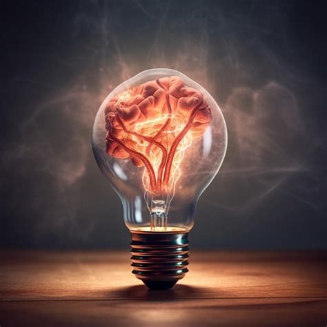 Premium Ai Image There Is A Light Bulb With A Brain Inside Of It