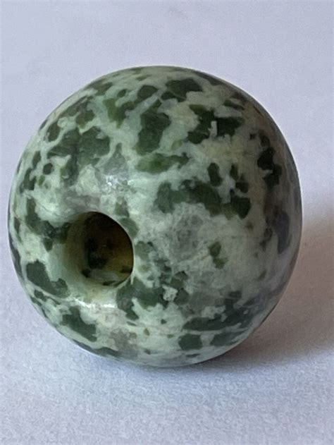 Ancient Precolumbian Mezcala Mayan Olmec Green Jaguar Jade Fine Bead