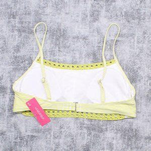 Xhilaration Swim Nwt Crochet Trim Bralette Bikini Top Xs Gecko