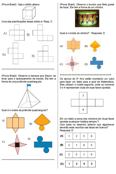 Atividades Com Poliedros E Corpos Redondos