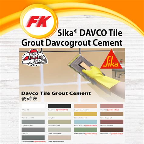 3 5KG SIKA DAVCO Tile Grout Davcogrout Simen Celah Jalur Mosek Cement