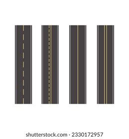 Road Lines Icon Set Vector Design Stock Vector (Royalty Free ...