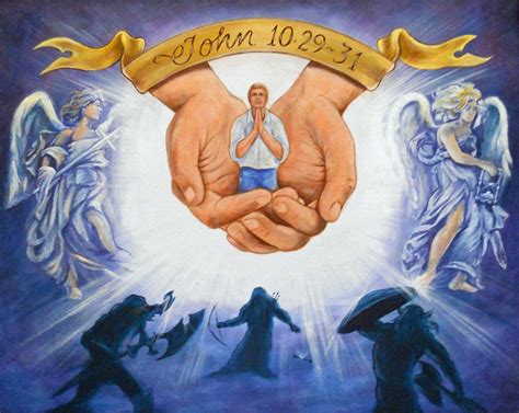 In God's Hands Painting by Theresa Stites