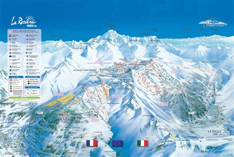 La Rosiere La Thuile Piste Map Mountain Vortex