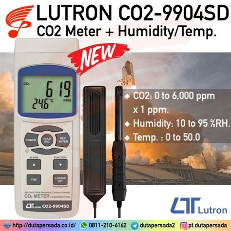 Lutron Co2 9904sd Co2 Meter Humidity Temp Duta Persada Instruments Jual Alat Survey Dan Alat