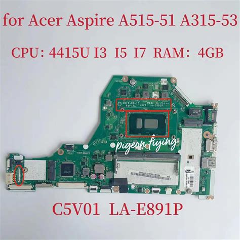 Placa Base De Ordenador Port Til Acer Aspire La E P Tarjeta Madre