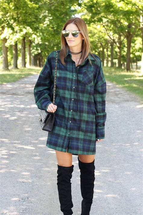 Flannel Shirt Dress Sparkleshinylove