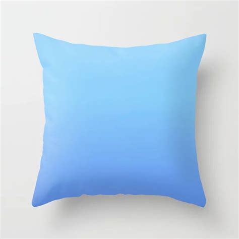 Buy Blue Sky Bright Light Pastel Azure Color Ombre Abstract Pattern Throw Pillow By Now Color