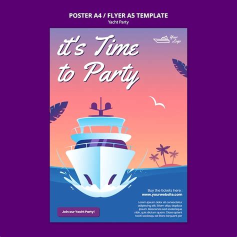 Yacht Party Poster Vorlage Kostenlose PSD Datei