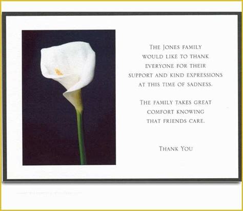 Free Sympathy Thank You Card Templates Of 6 Bereavement Thank You Cards ...