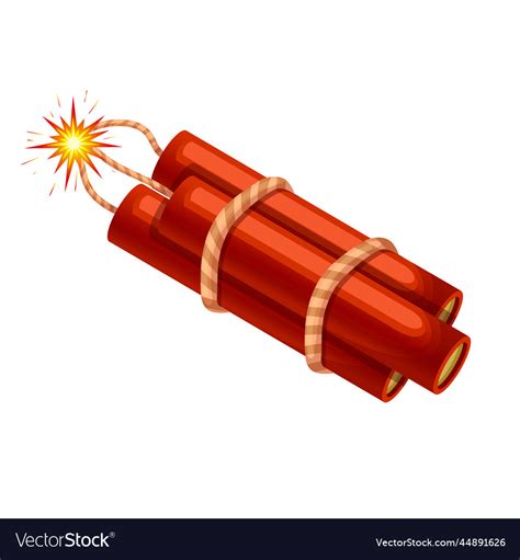 Dynamite fuse cartoon Royalty Free Vector Image