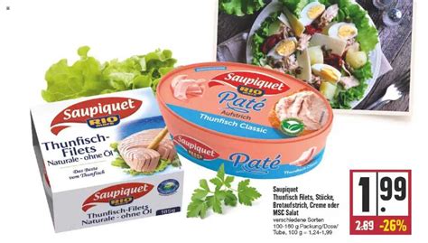 Saupiquet Thunfisch Filets Stücke Brötaufstrich Creme Oder Msc Salat