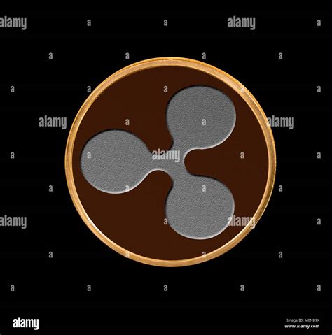 Ilustración de la ondulación moneda con fondo negro Fotografía de stock