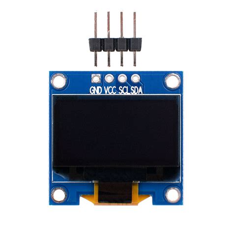 0.96" 128x64 Monochrome Graphic OLED Display Module - I2C - DisplayModule