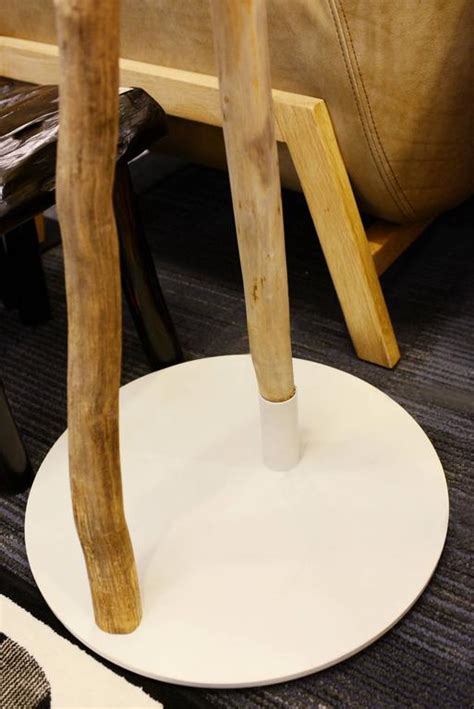 Driftwood Floor Lamp In Black Or White Lacquered Steel At 1stdibs