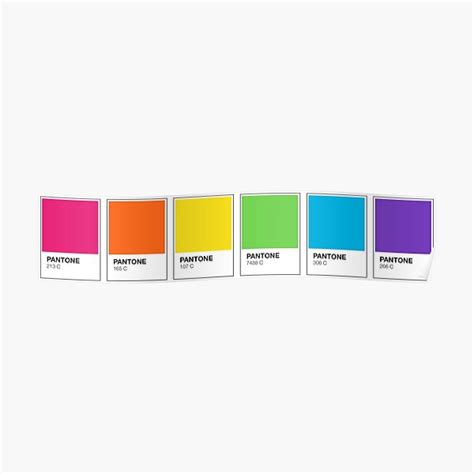 Pantone Pride Bright Rainbow Poster For Sale By Theladynymeria