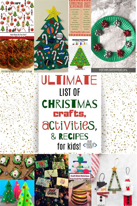 The Ultimate List Of Easy Christmas Crafts Activities And Recipes For