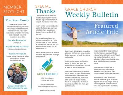 Weekly Church Bulletin Template | MyCreativeShop