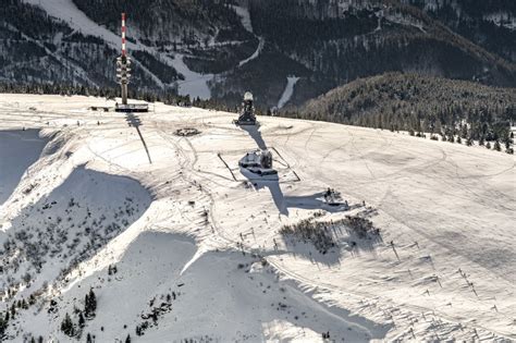 Luftaufnahme Feldberg Schwarzwald Winterluftbild Gipfel Am Feldberg