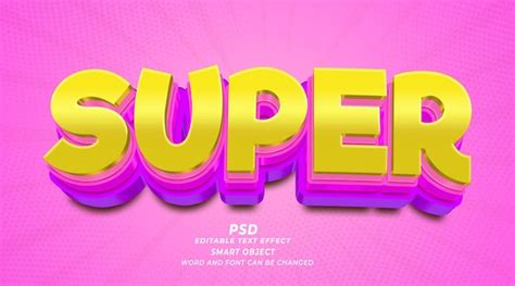 Premium Psd Super 3d Editable Text Effect Psd Template