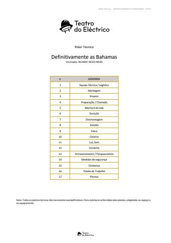 Dossier Tecnico Definitivamente As Bahamas Final