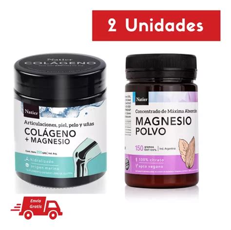 Colageno Magnesio 250 G Y Magnesio En Polvo 150 G Natier Envío gratis