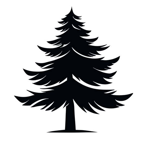 Pine Tree black and white png for free 23790879 PNG