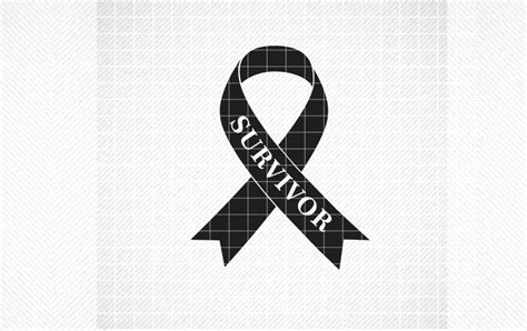 Survivor Ribbon Svg Png Dxf Eps Awareness Ribbon Svg Etsy