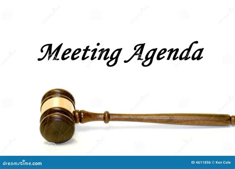 Meeting Agenda And Gavel Stock Photo Image Of Executor 4611856