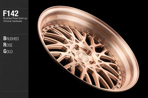 F142 Brushed Rose Gold Avant Garde Wheels 06 Avant Garde F142 With