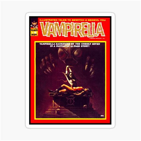 "A GREAT VINTAGE VAMPIRELLA #8 MAGAZINE COVER!" Sticker for Sale by ...