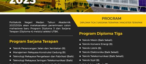 Jalur Mandiri Pengumuman Tentang Penerimaan Mahasiswa Baru Politeknik Negeri Medan Jalur