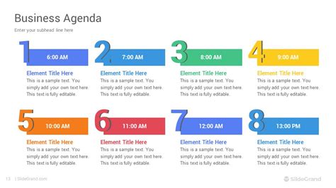 Business Agenda PowerPoint Template Designs - SlideGrand