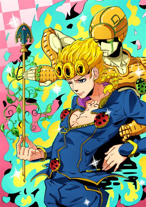 Giorno Giovanna And Gold Experience Jojo No Kimyou Na Bouken And 1 More Drawn By Tonegawaribu