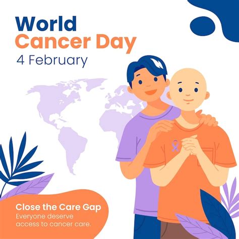 Premium Vector Flat World Cancer Day Illustration