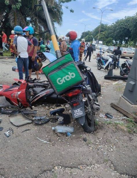 Rider Grab Baru Minggu Menjadi Suami Maut Dirempuh Di Persimpangan