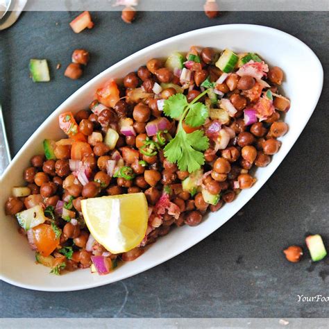 Black Chana Chaat Black Chickpea Chaat Recipe Your Food Fantasy