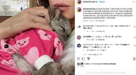 Kate Beckinsale Chora A Morte De Seu Gato Clive