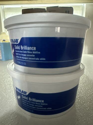 Two New Ecolab Concentrated Solid Brilliance Rinse Additive Formula